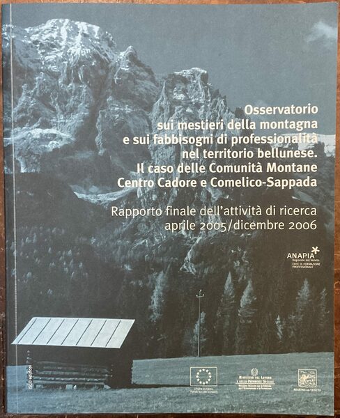 Osservatorio sui mestieri della montagna e sui fabbisogni di professionalità …