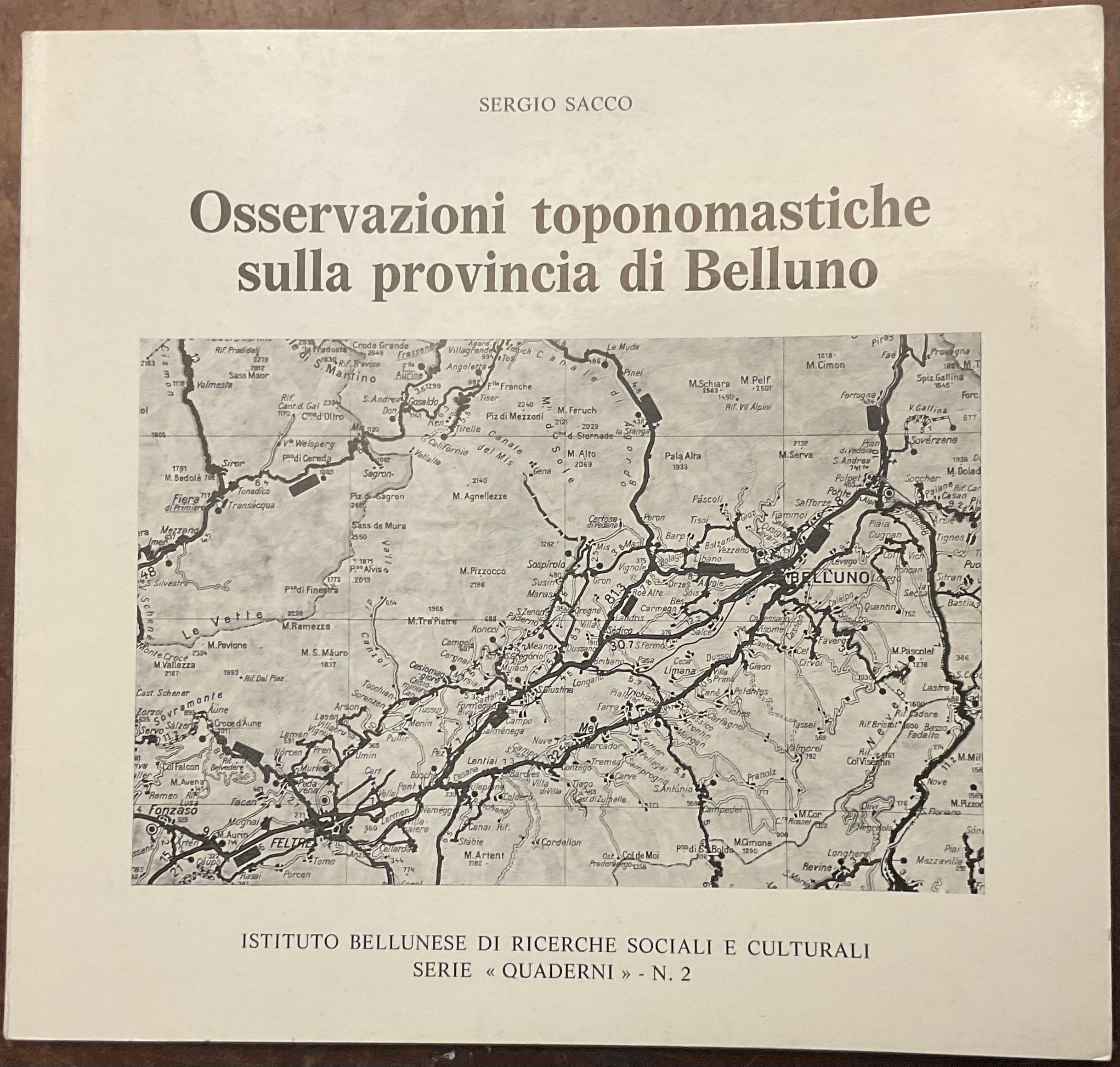Osservazioni toponomastiche sulla provincia di Belluno