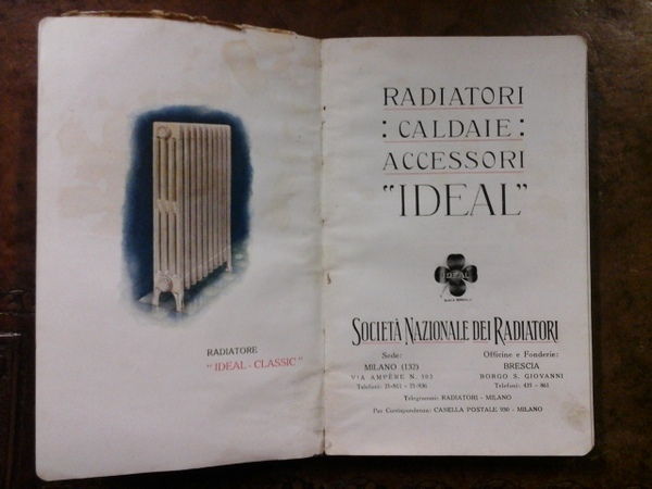 RADIATORI, CALDAIE, ACCESSORI IDEAL. SOCIETA' NAZIONALE DEI RADIATORI