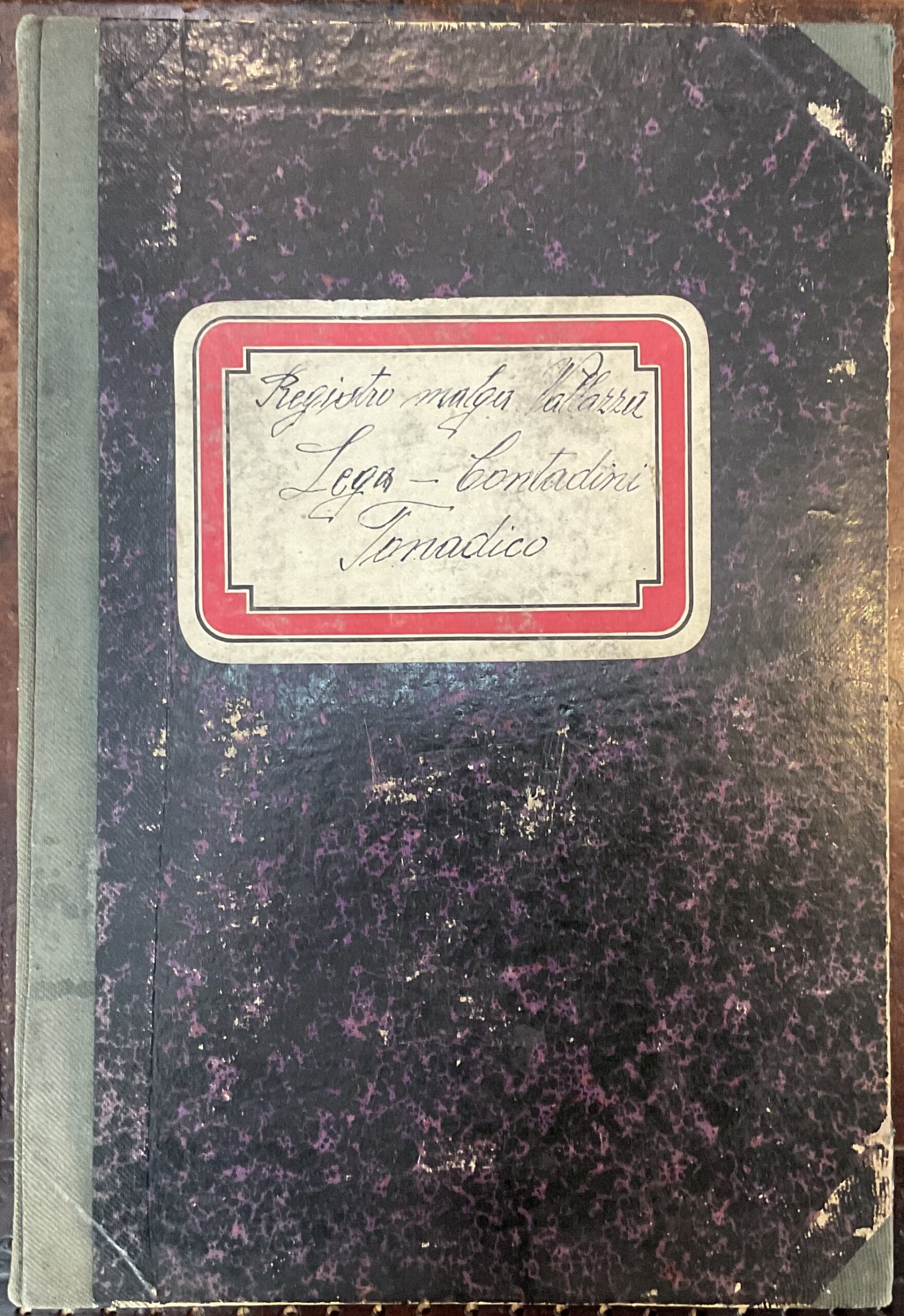 Registro Malga Vallazza. Lega - Contadini Tonadico