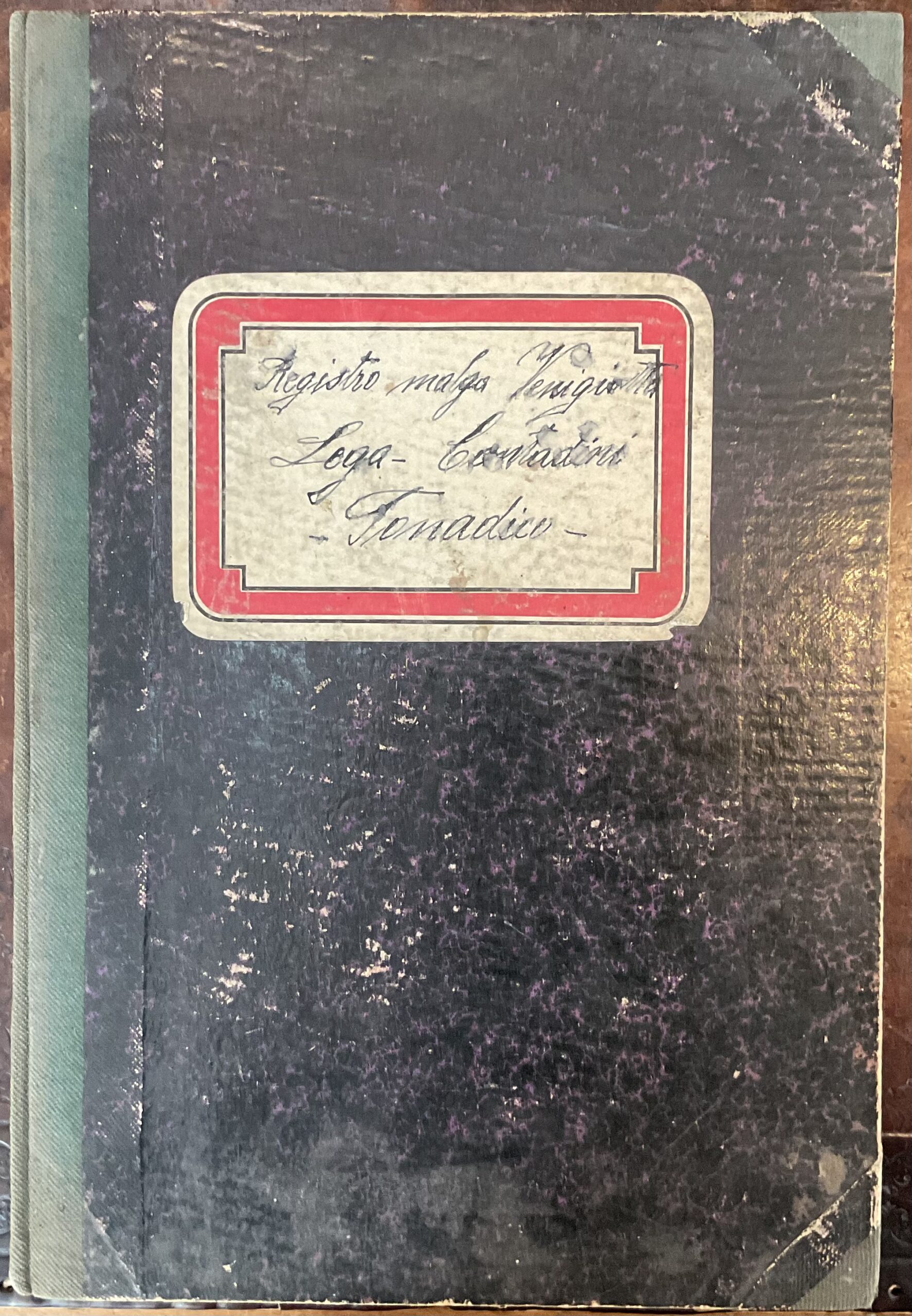 Registro Malga Venigiotta. Lega - Contadini Tonadico