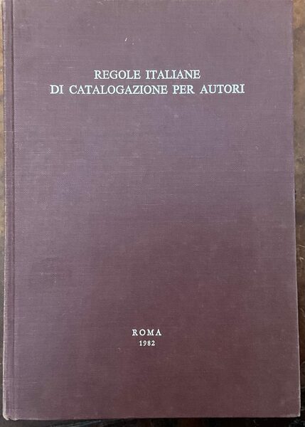 Regole italiane di catalogazione per autori