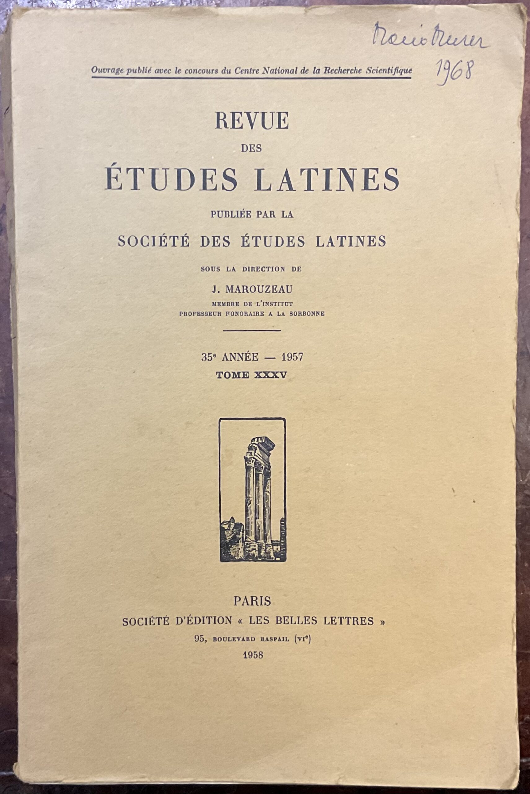 Revue des Études Latines publiée par la Société des Études …