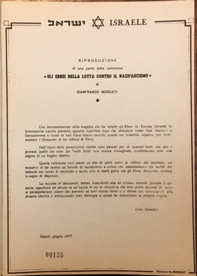Riproduzione di una parte della collezione ‘Gli ebrei nella lotta …
