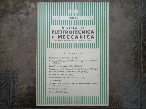 Rivista di elettrotecnica e meccanica. Giornale degli elettricisti e dei …