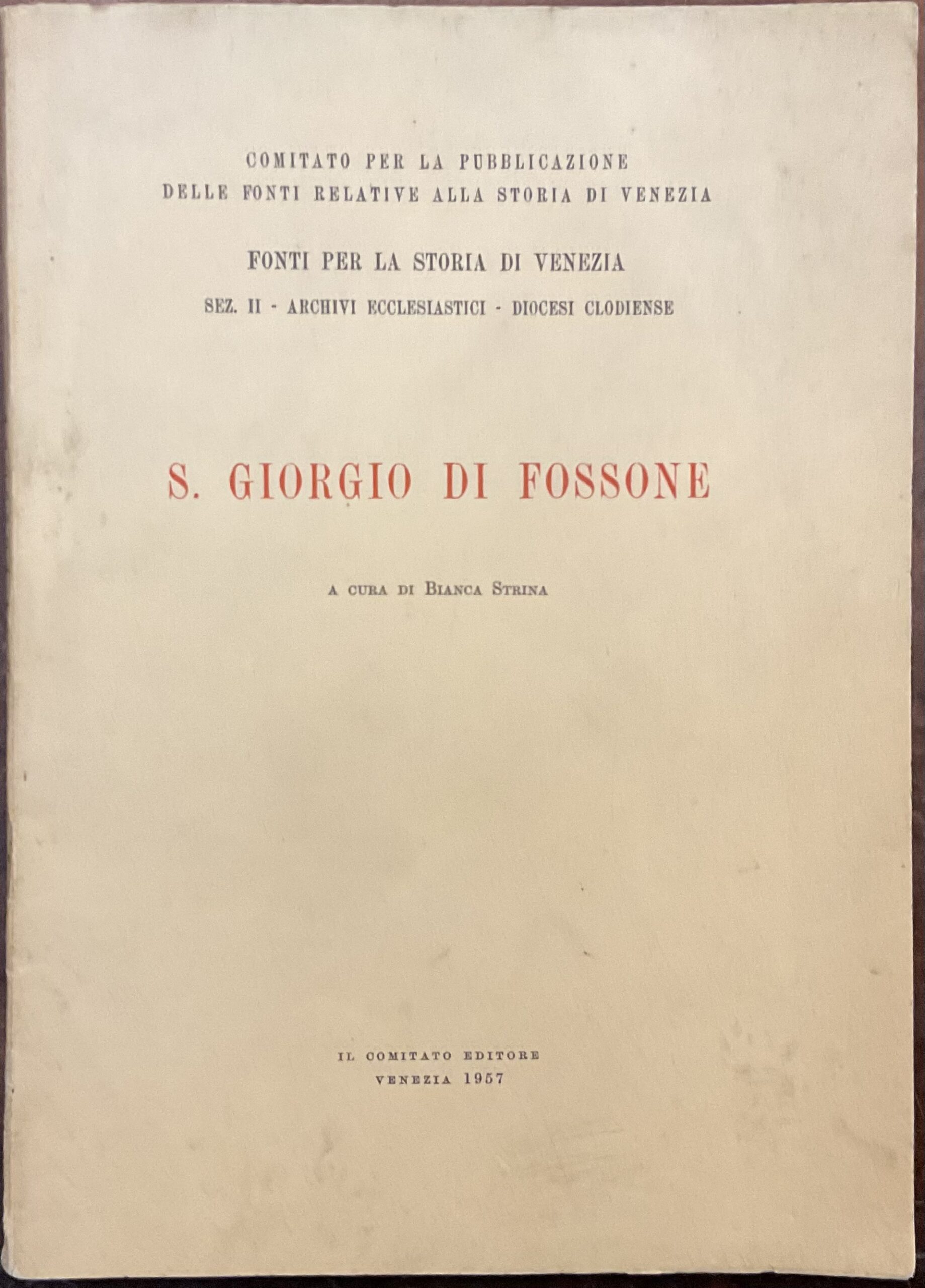 S. Giorgio di Fossone (autografo)