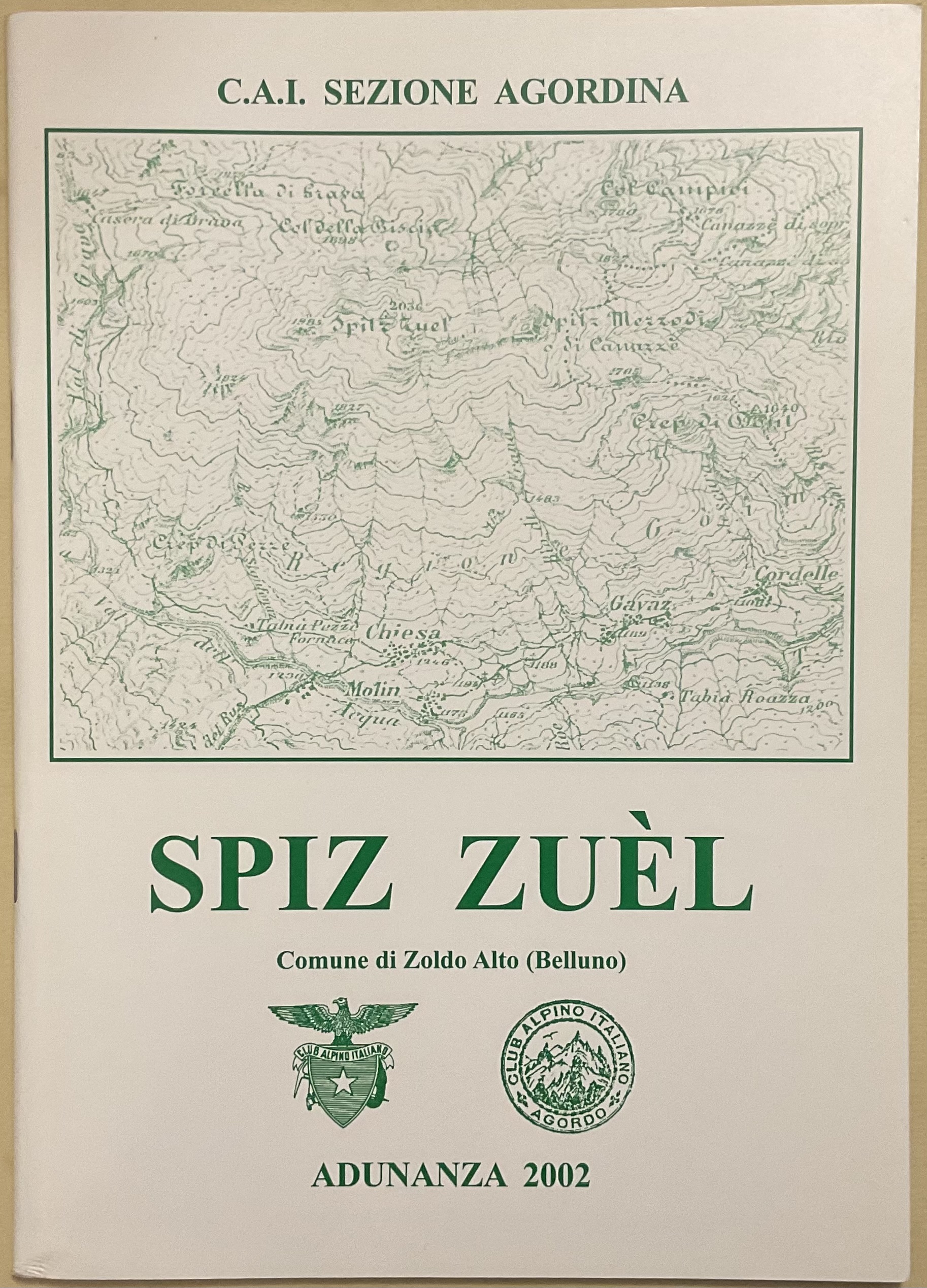 Spiz Zuèl. Comune di Zoldo Alto (Belluno). Adunanza 2002 - …