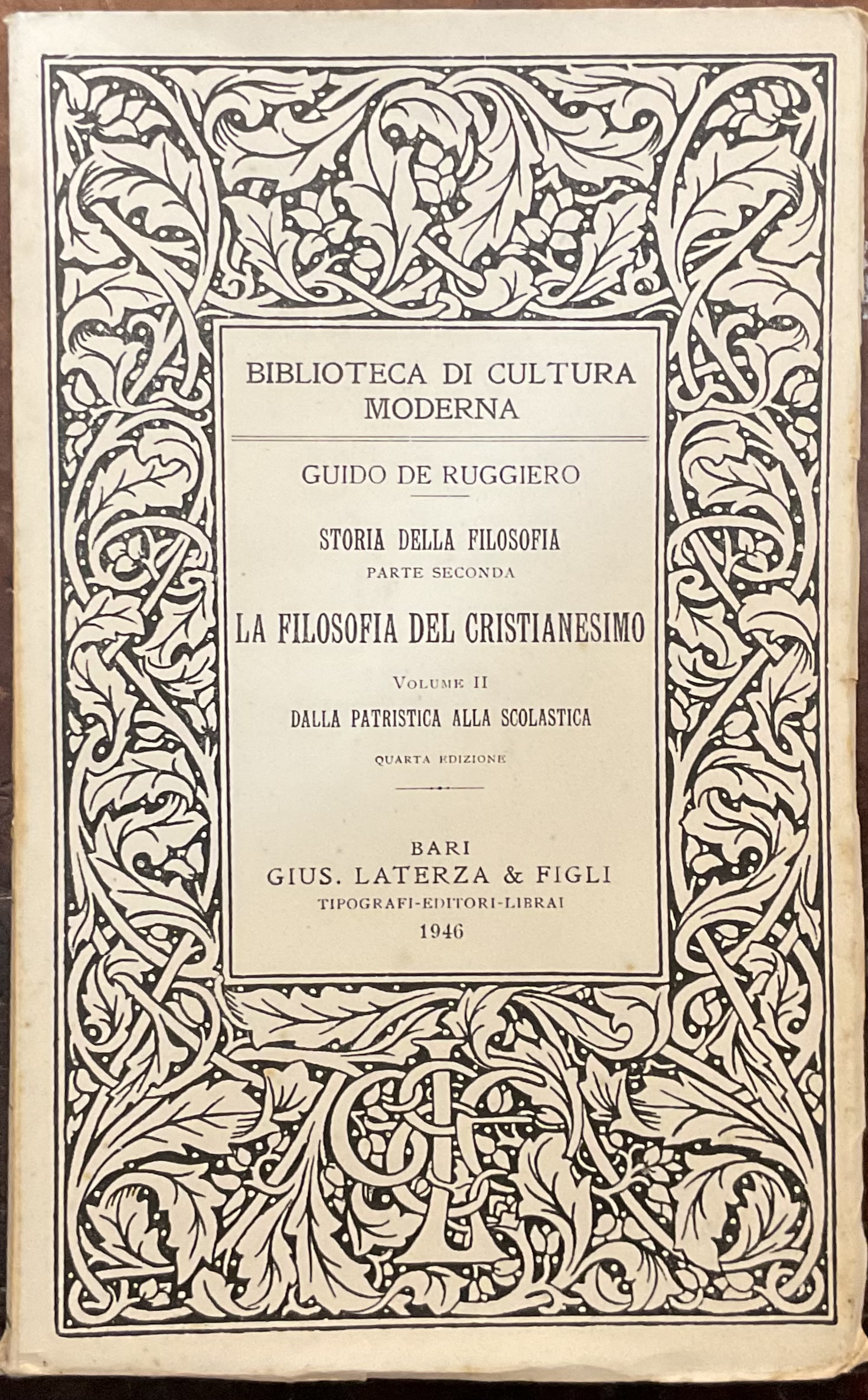 Storia della Filosofia. Parte seconda. La Filosofia del Cristianesimo. Vol. …