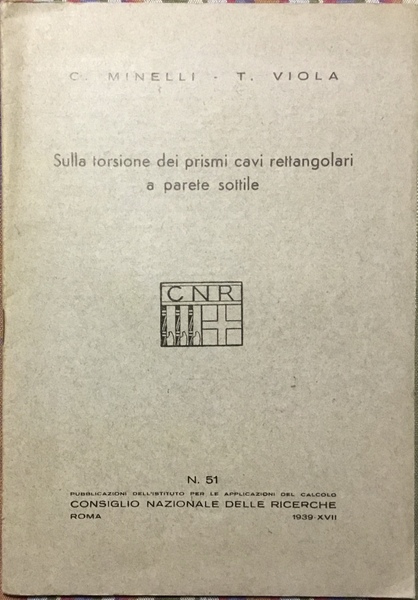 Sulla torsione dei prismi cavi rettangolari a parete sottile