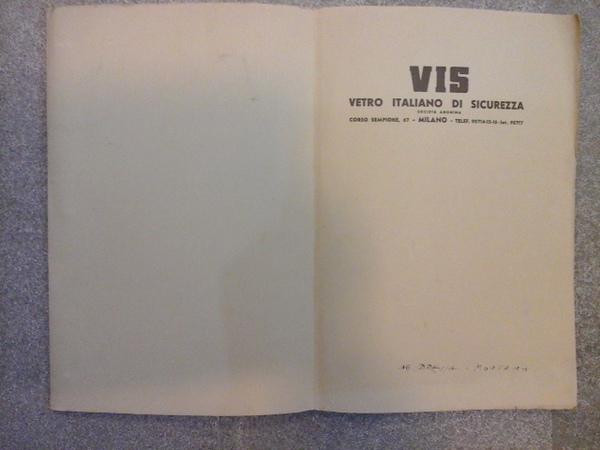 VIS - Vetro italiano di sicuezza, società anonima, Corso Sempione …