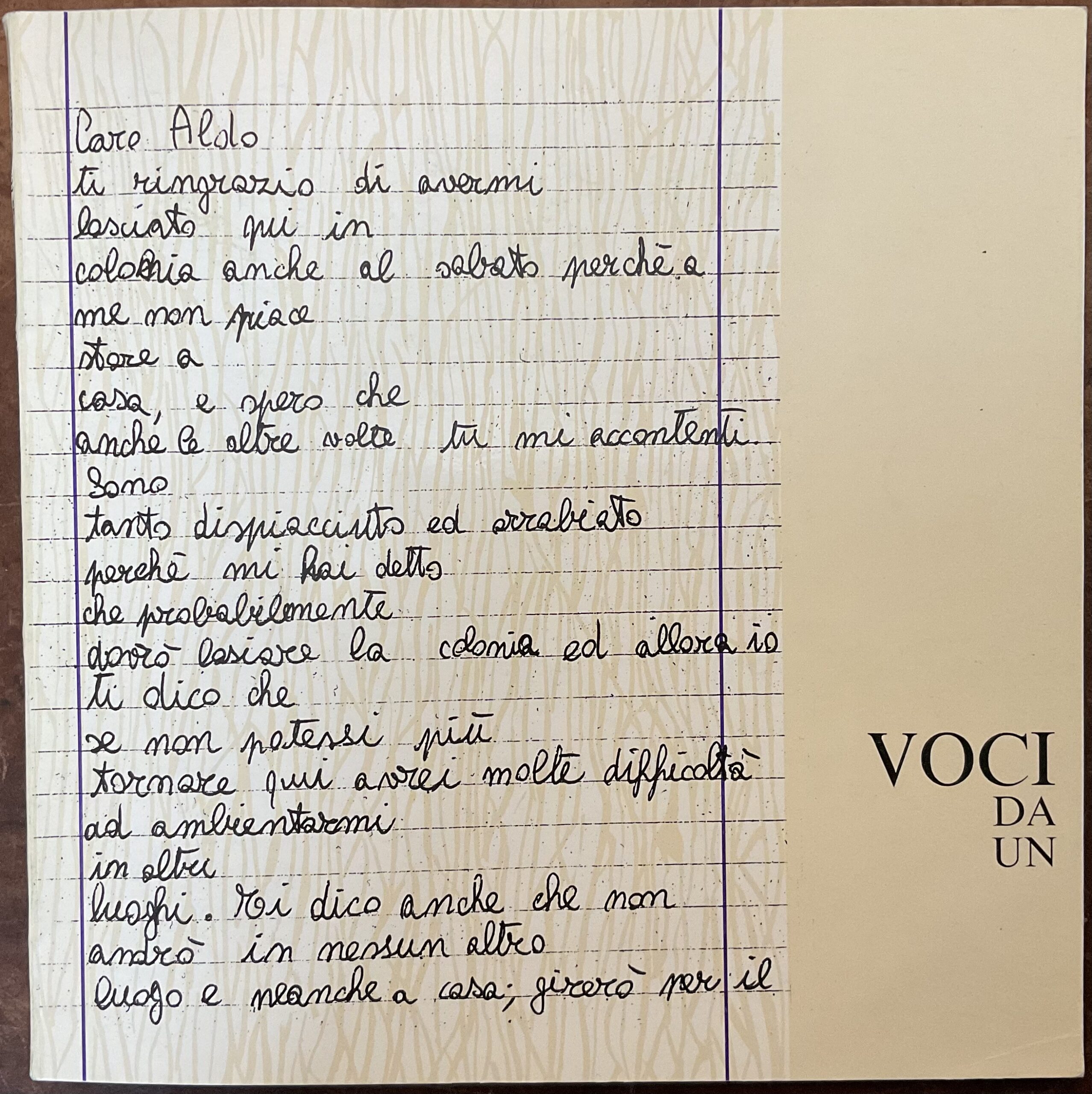 Voci da un soggiorno di mezza collina