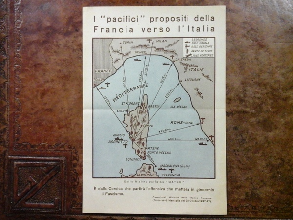 Volantino anti francese: I "pacifici" propositi della Francia verso l'Italia