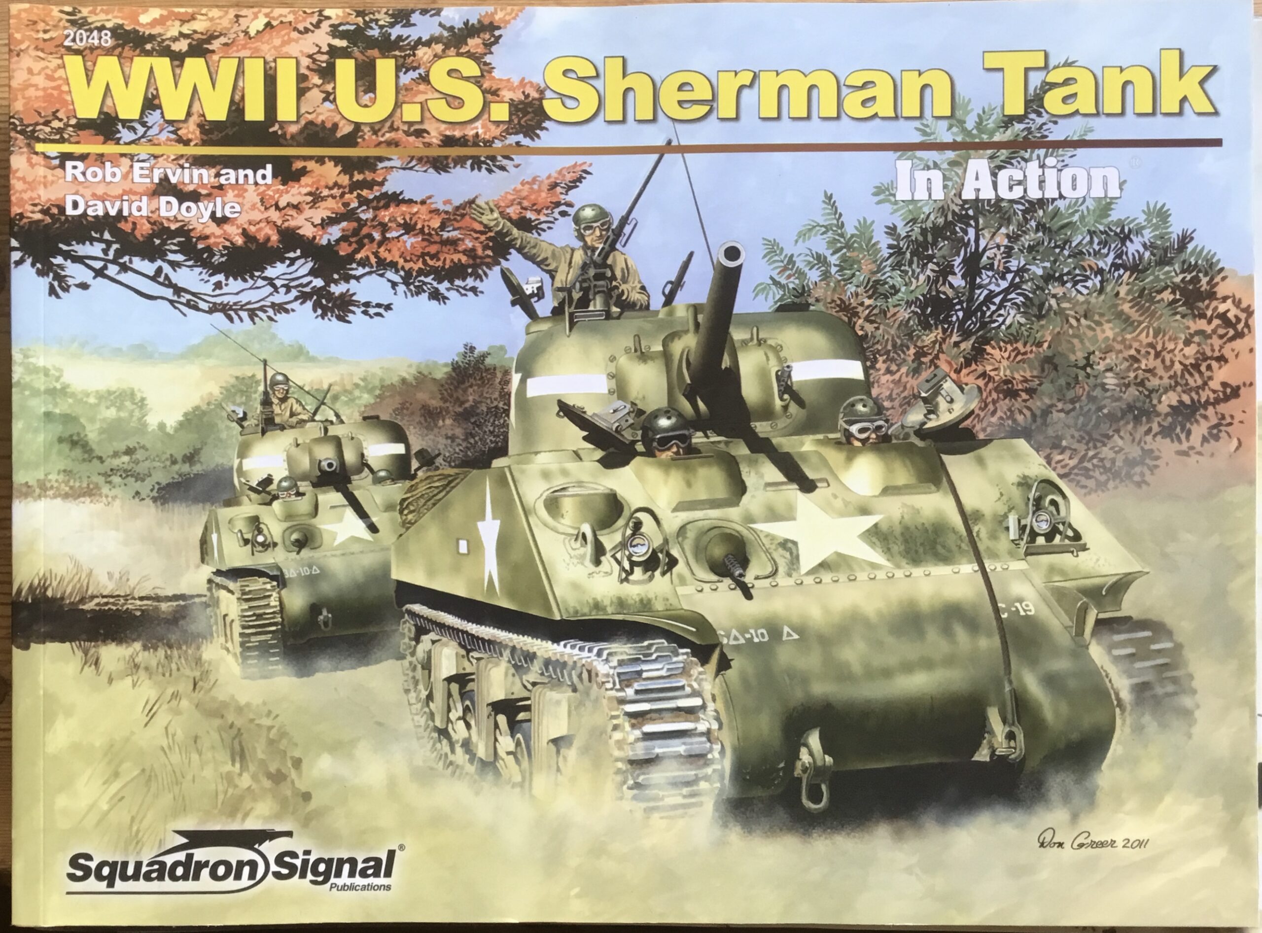 WWII U.S. Sherman Tank. In action