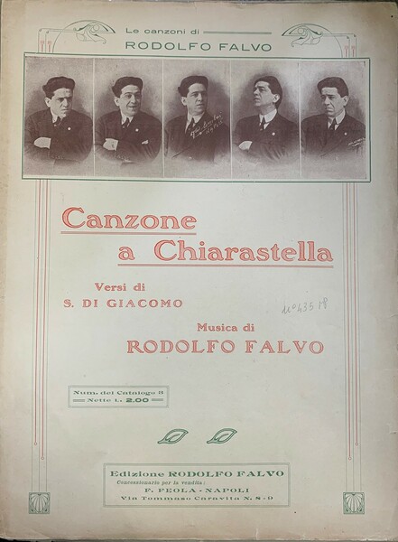 Canzone a Chiarastella. Le canzoni di Rodolfo Falvo.