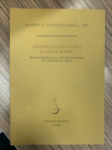 «Erano i capei d'oro a l'aura sparsi»