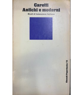 Antichi e moderni. Studi di letteratura italiana.