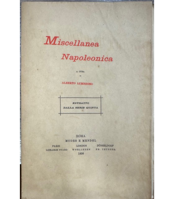 Miscellanea napoleonica.