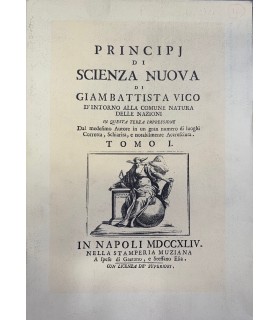 Principj di scienza nuova d'intorno alla comune natura delle nazioni.