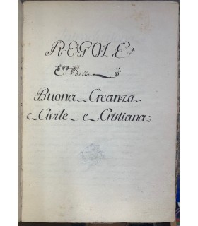 Regole della buona creanza e Civile e Cristiana.