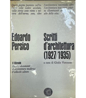 Scritti d'architettura (1927/1935).