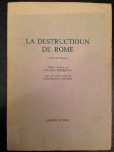 La destruction ( destructioun) de Rome , Version de Hanovre