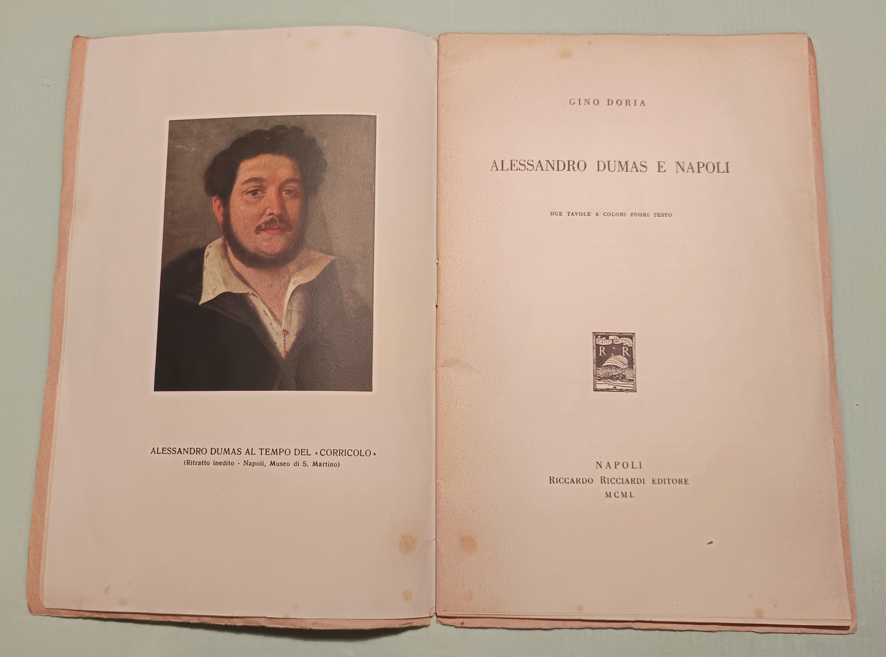 Alessandro Dumas a Napoli. Due tavole a colori fuori testo.