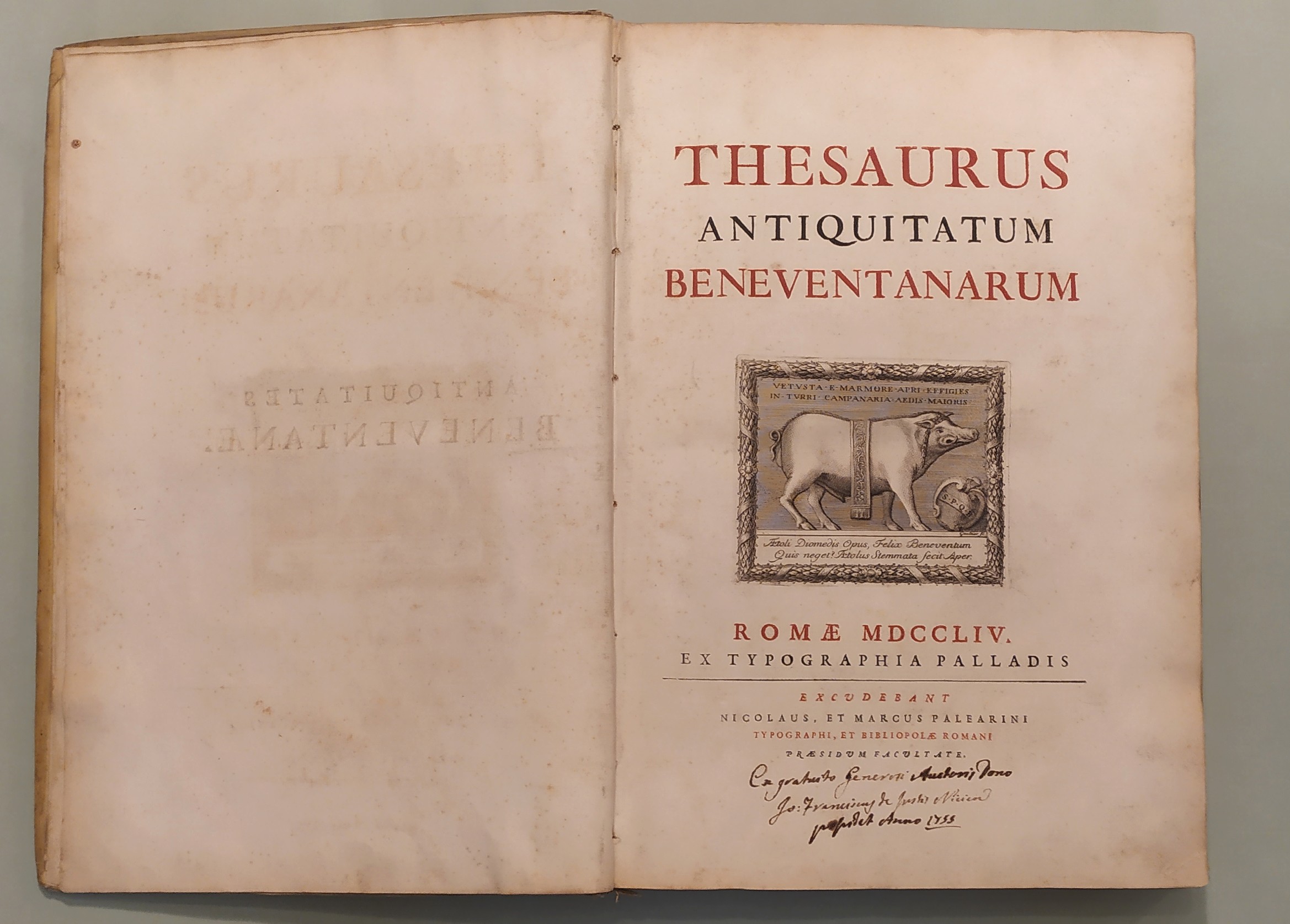 Thesaurus Antiquitatum Beneventanarum.