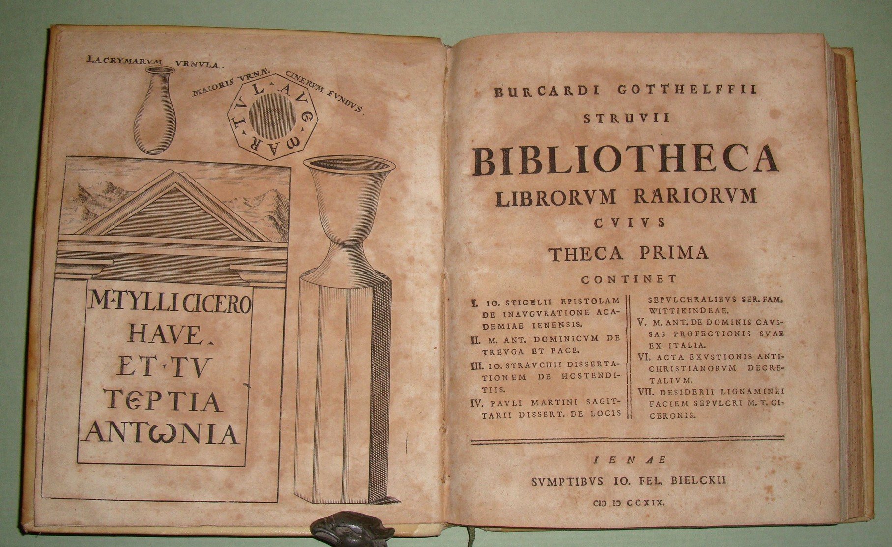 Burcardi Gotthelffii Struvii Bibliotheca librorum rariorum