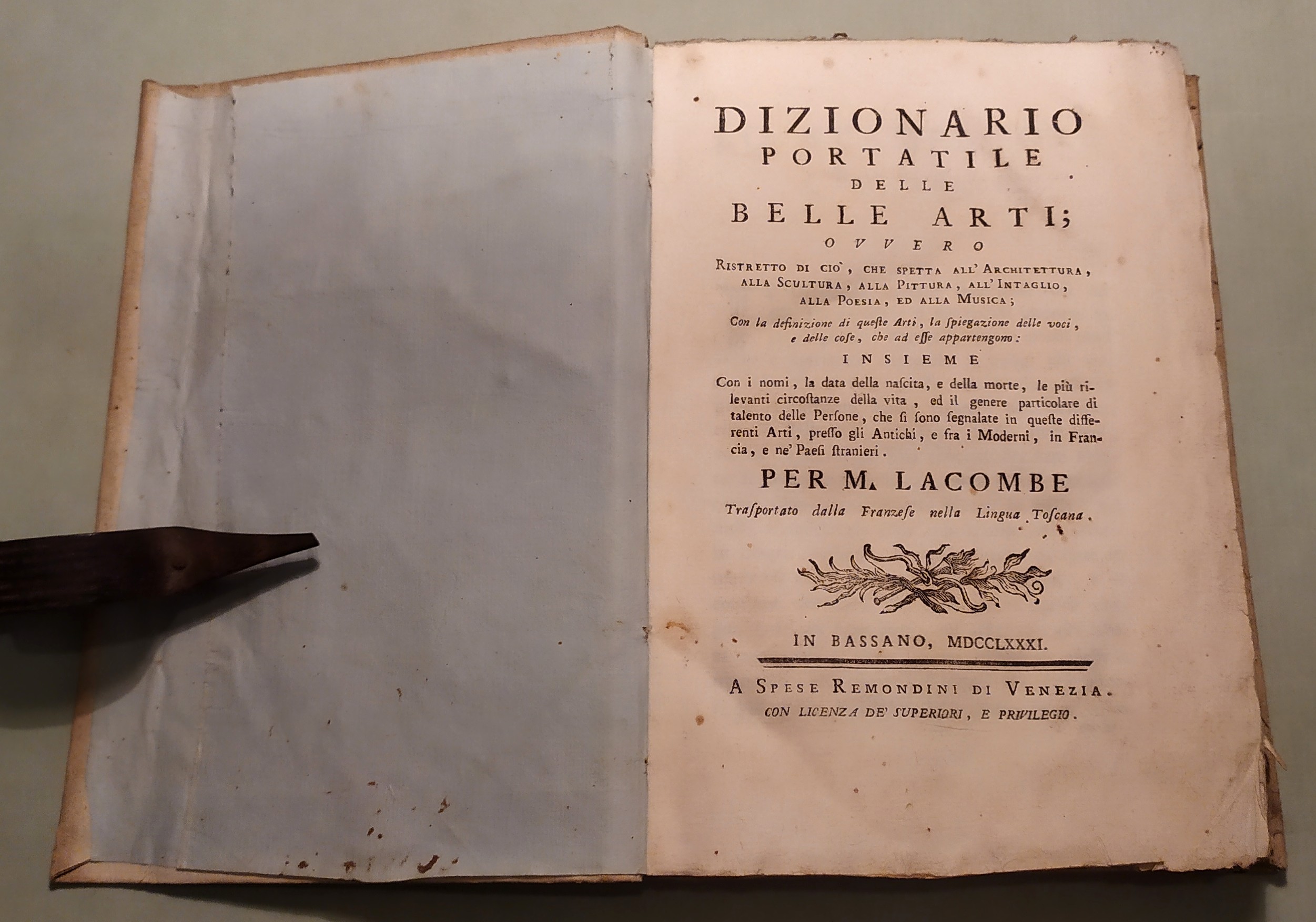 Dizionario portatile delle belle arti ovvero ristretto di cio' che …