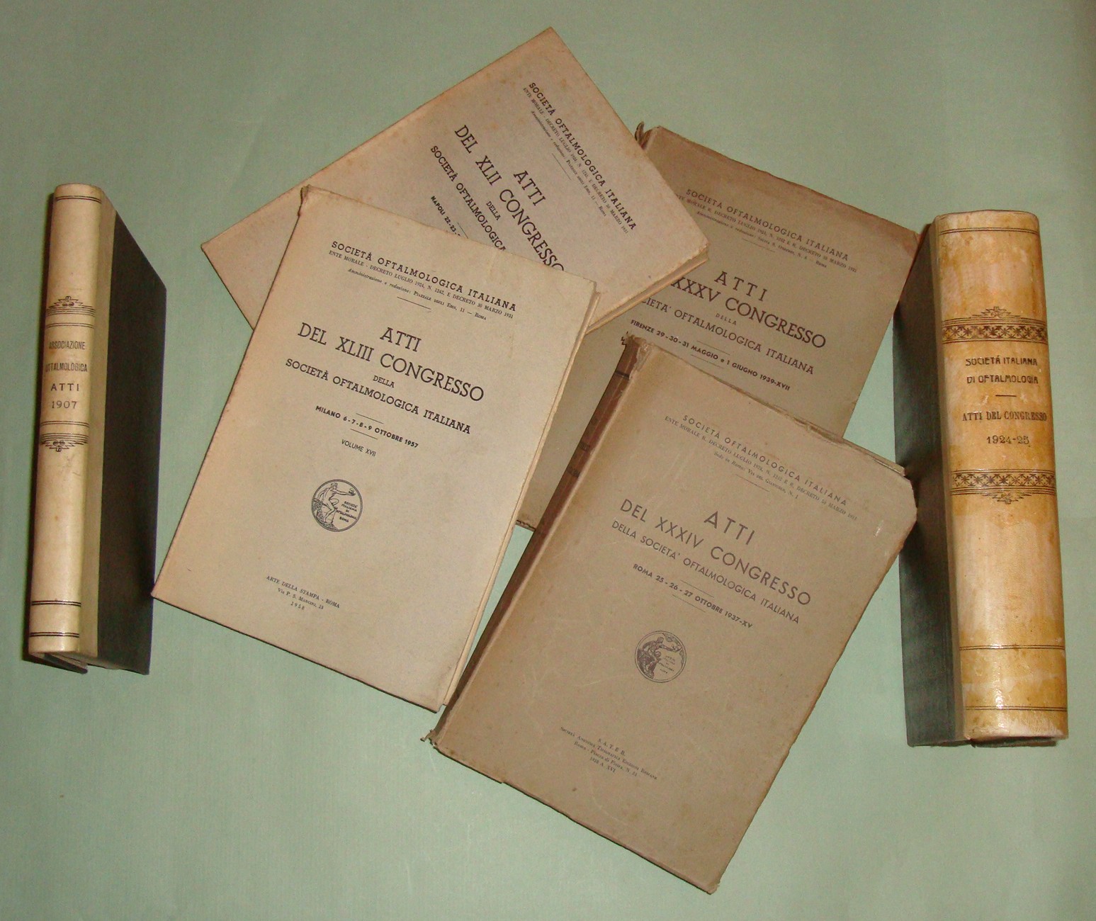 Atti del Congresso di Oftalmologia. Varie annate. 1902-1958.