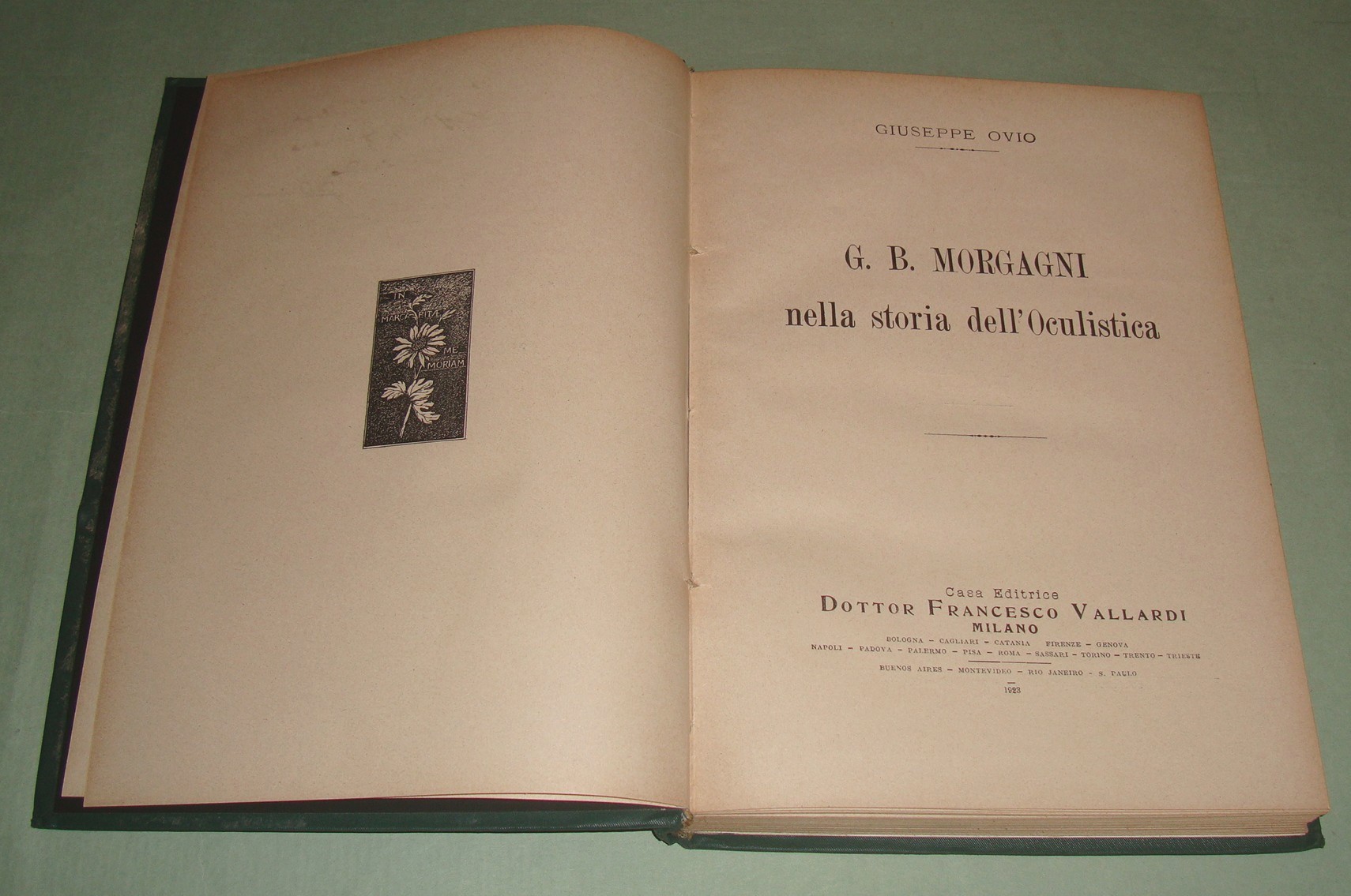 G.B. Morgagni nella storia dell'Oculistica.