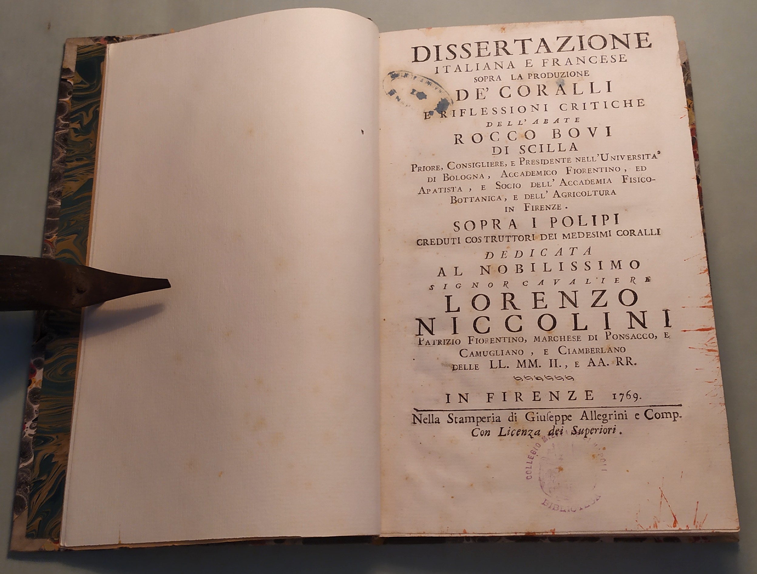 Dissertazione italiana e francese sopra la produzione de' coralli e …