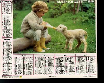 CALENDRIER - ALMANACH DES P.T.T. - PETITE FILLE ET DINDES …