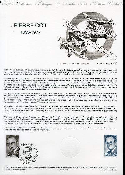 DOCUMENT PHILATELIQUE OFFICIEL N°11-86 - PIERRE COT 1895-1977 (N°2406 YVERT …