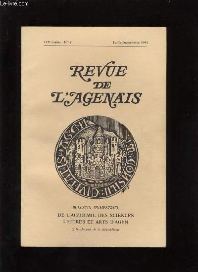 Revue de l'Agenais 117e ann�e n� 3 - La noblesse …