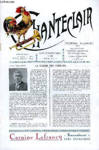 CHANTECLAIR N° 224 - LA COLERE DES ABEILLES PAR MAURICE …