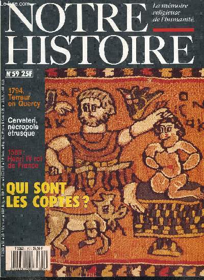 Notre histoire : la m�moire religieuse de l'humanit� n� 59 …