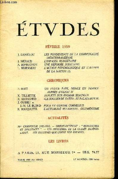 Etudes tome 300 n� 2 - Les fondements de la …