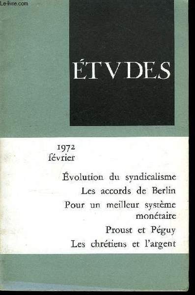 Etudes tome 336 n� 2 - A la recherche d'un …