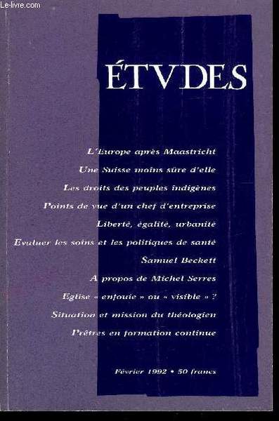 Etudes tome 376 n� 2 - Pour une d�mocratie de …