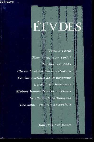 Etudes tome 380 n� 6 - Paris par Thierry Paquot, …