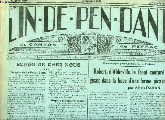 L'indépendant du canton de Pessac n° 72 - Le soir …