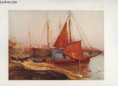 FAC SIMILE TABLEAU REPRESENTANT CAMARET. SCENE DE BORD DE MER. …