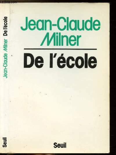 DE L'ECOLE