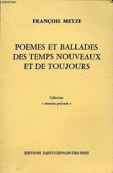 POEMES ET BALLADES DES TEMPS NOUVEAUX ET DE TOUJOURS