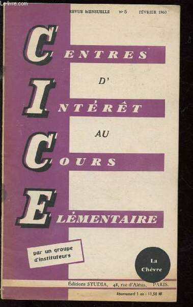 CENTRES D'INTERET AU COURS ELEMENTAIRE N�5 - DEV 60 : …