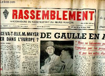 Le Rassemblement N°291 du 12 au 18 mars 1953 De …