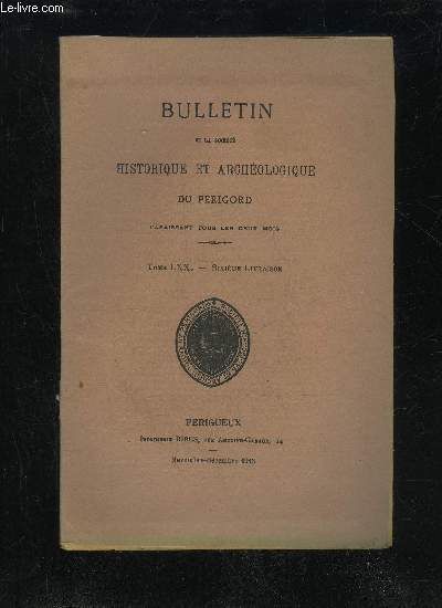 BULLETIN DE LA SOCIETE HISTORIQUE ET ARCHEOLOGIQUE DU PERIGORD - …