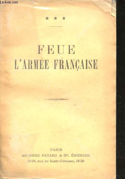 Feue l'Armée Française.