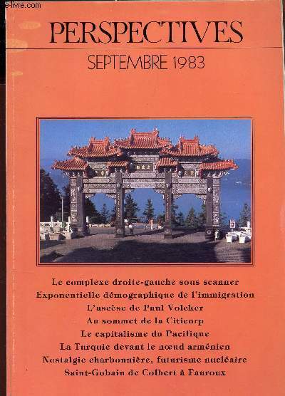 PERSPECTIVES - N�11 - SEPTEMBRE 1983 / Le complexe droite …